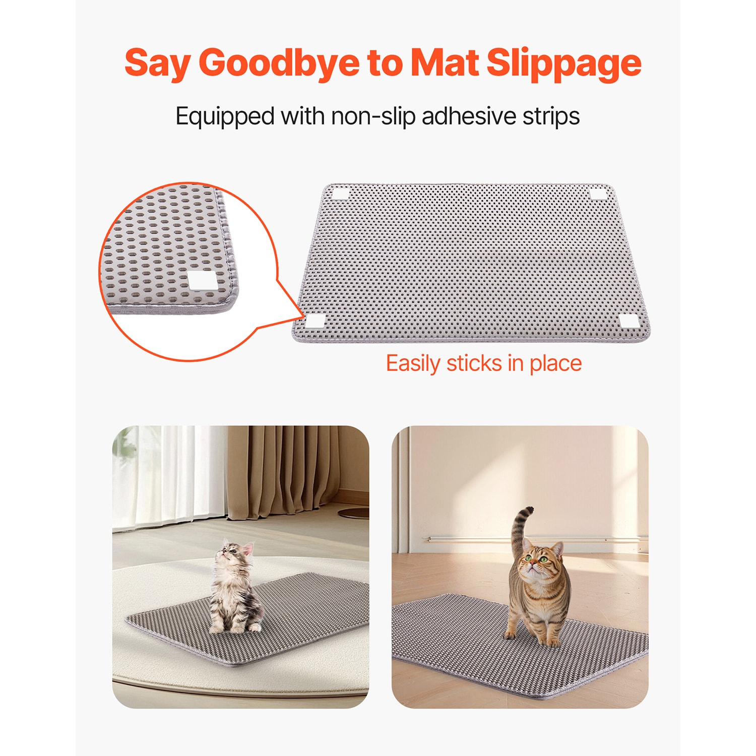 Cat Litter Trapping Mat Double Layer Honeycomb Non-slip Waterproof_voghion.com